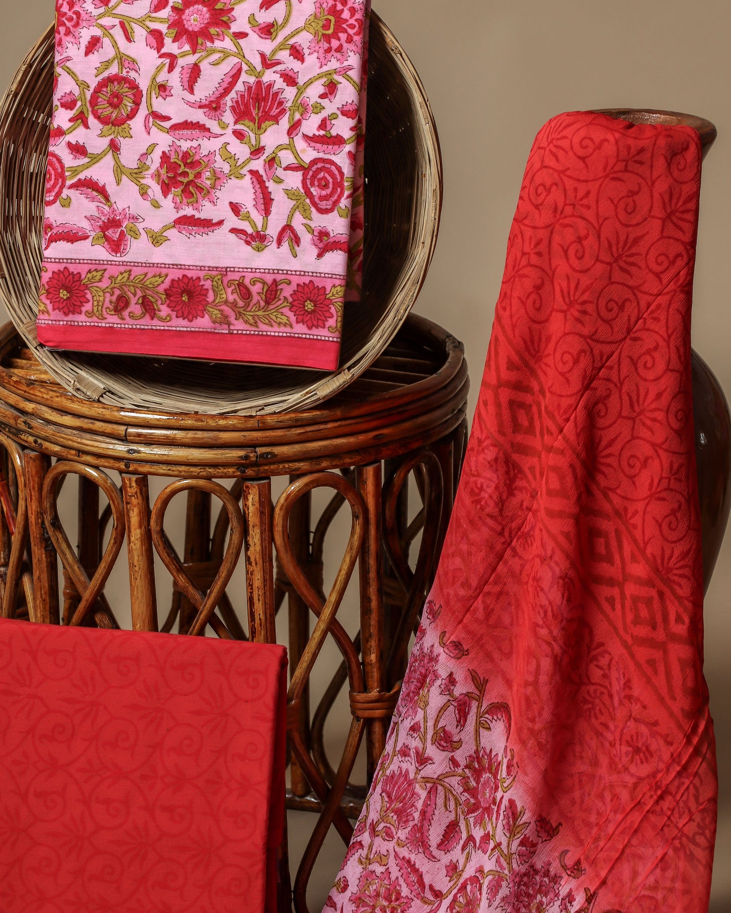 CHIFFON DUPATTA COTTON SUIT