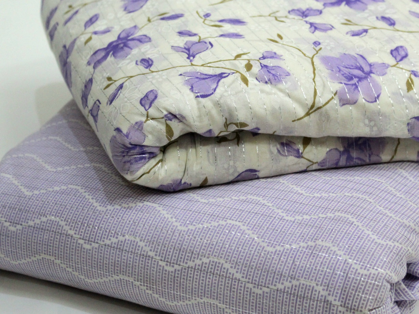 purple unstitched printed pure cotton fabric or dress material top and bottom set for women for dress from tanchui having sangeneri print bagru print Jaipuri print