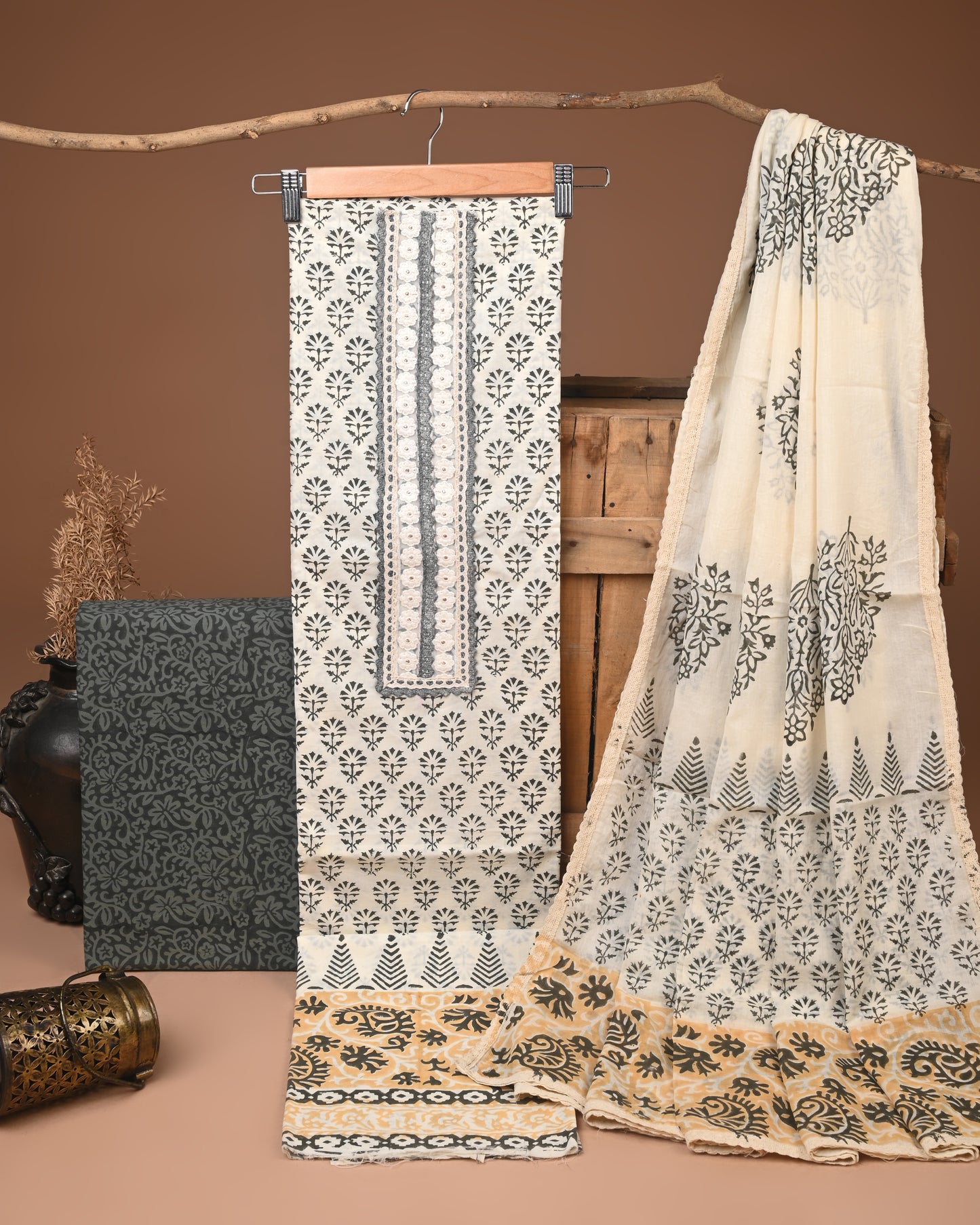COTTON WORK SUIT SET