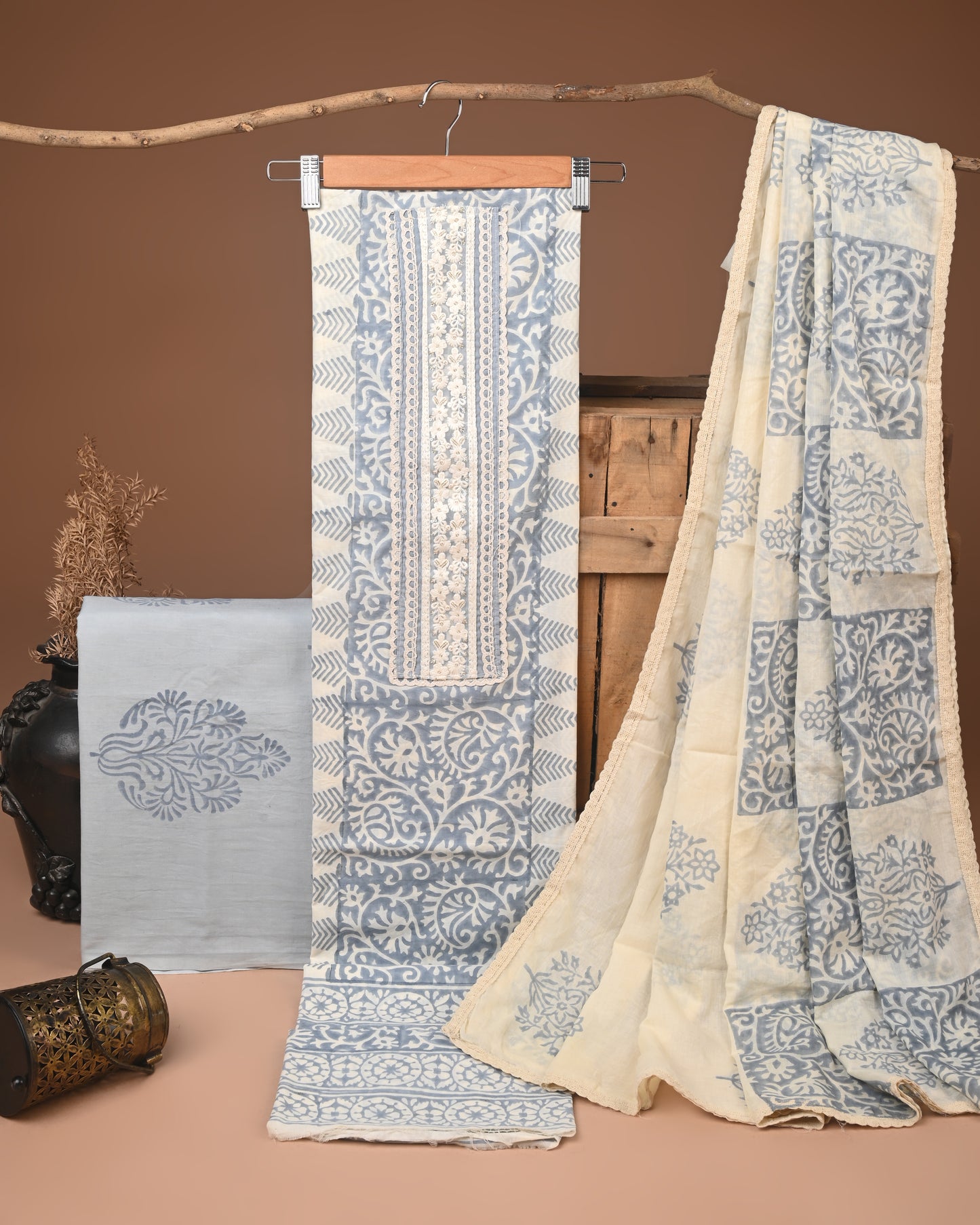 COTTON WORK SUIT SET