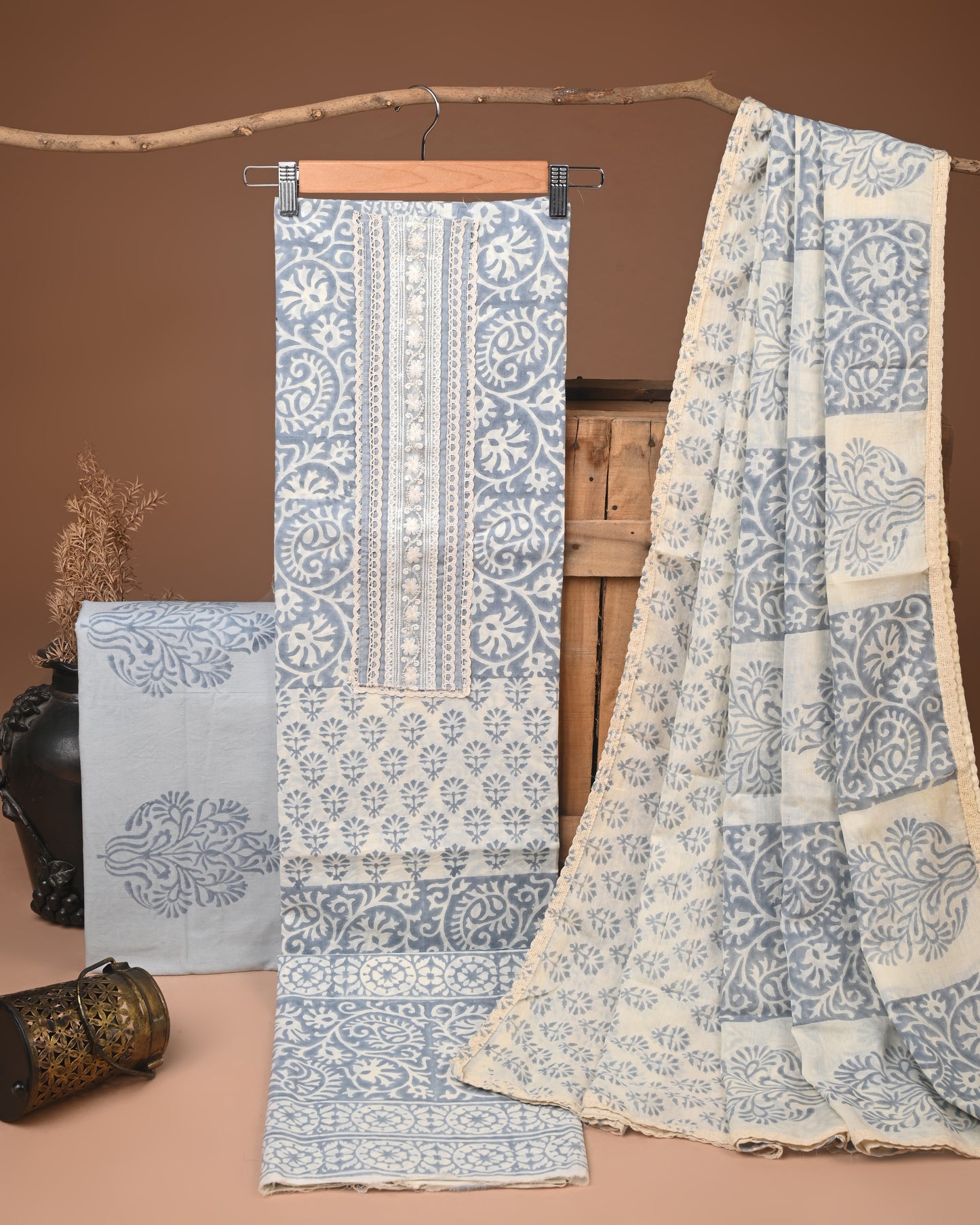 COTTON WORK SUIT SET