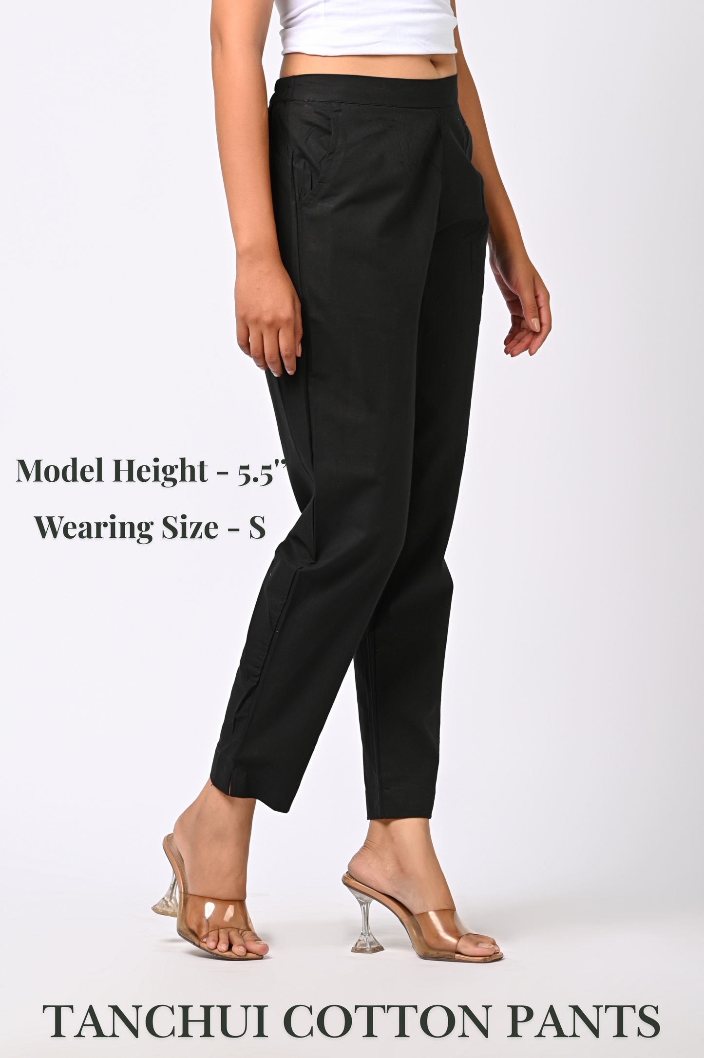 BLACK COTTON PANT FOR WOMEN