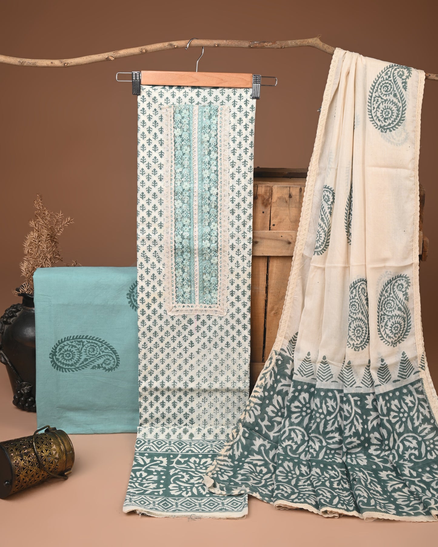 COTTON WORK SUIT SET
