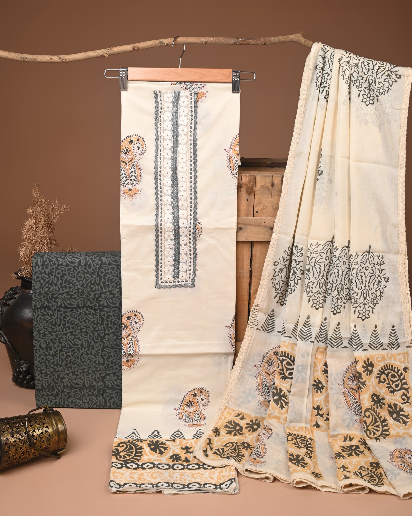 COTTON WORK SUIT SET