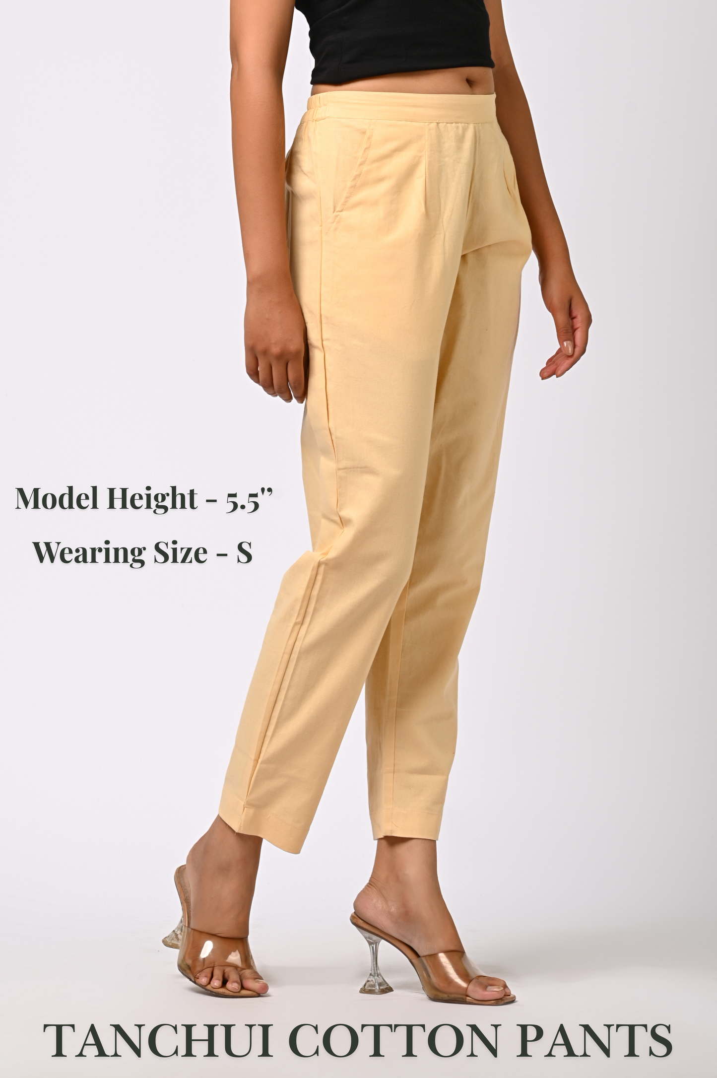 BEIGE COTTON PANT FOR WOMEN
