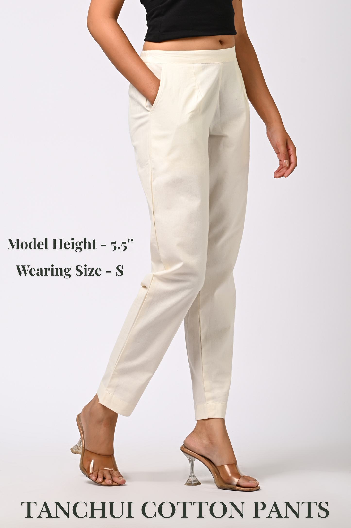 WHITE COTTON PANT FOR WOMEN