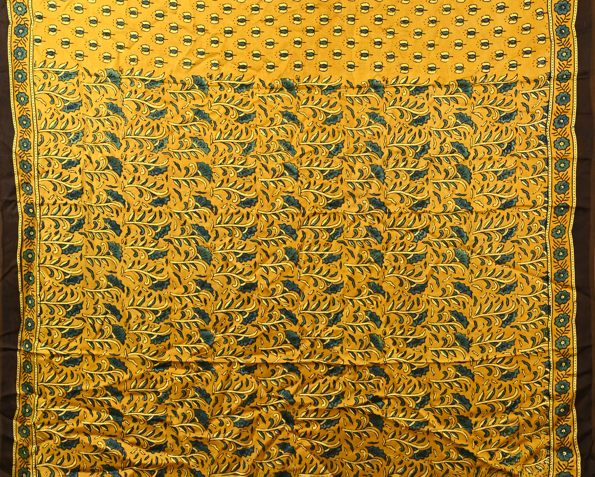 PURE CUPRO MODAL SAREE – AUTHENTIC AJRAKH HANDBLOCK PRINT