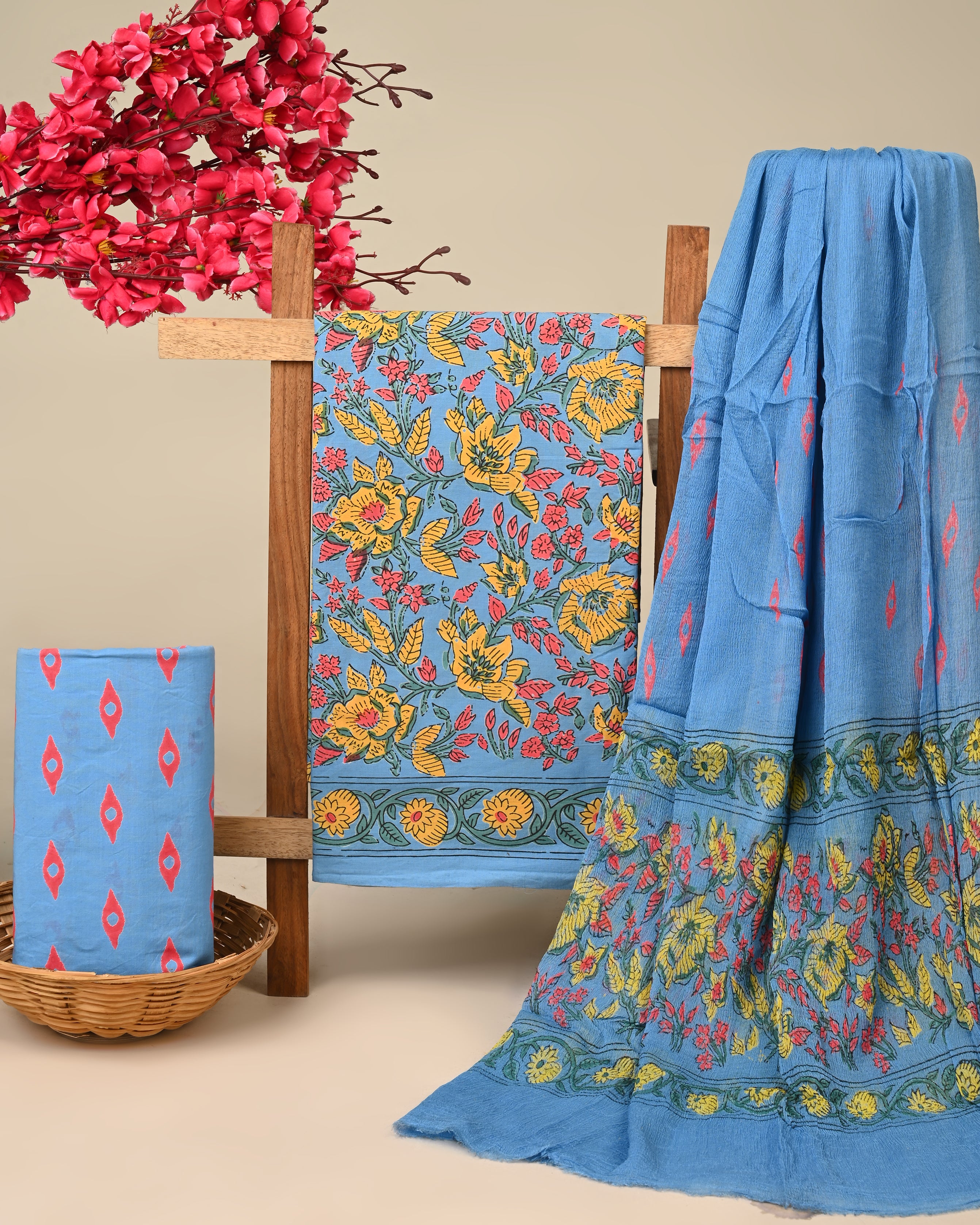 CHIFFON DUPATTA COTTON SUIT