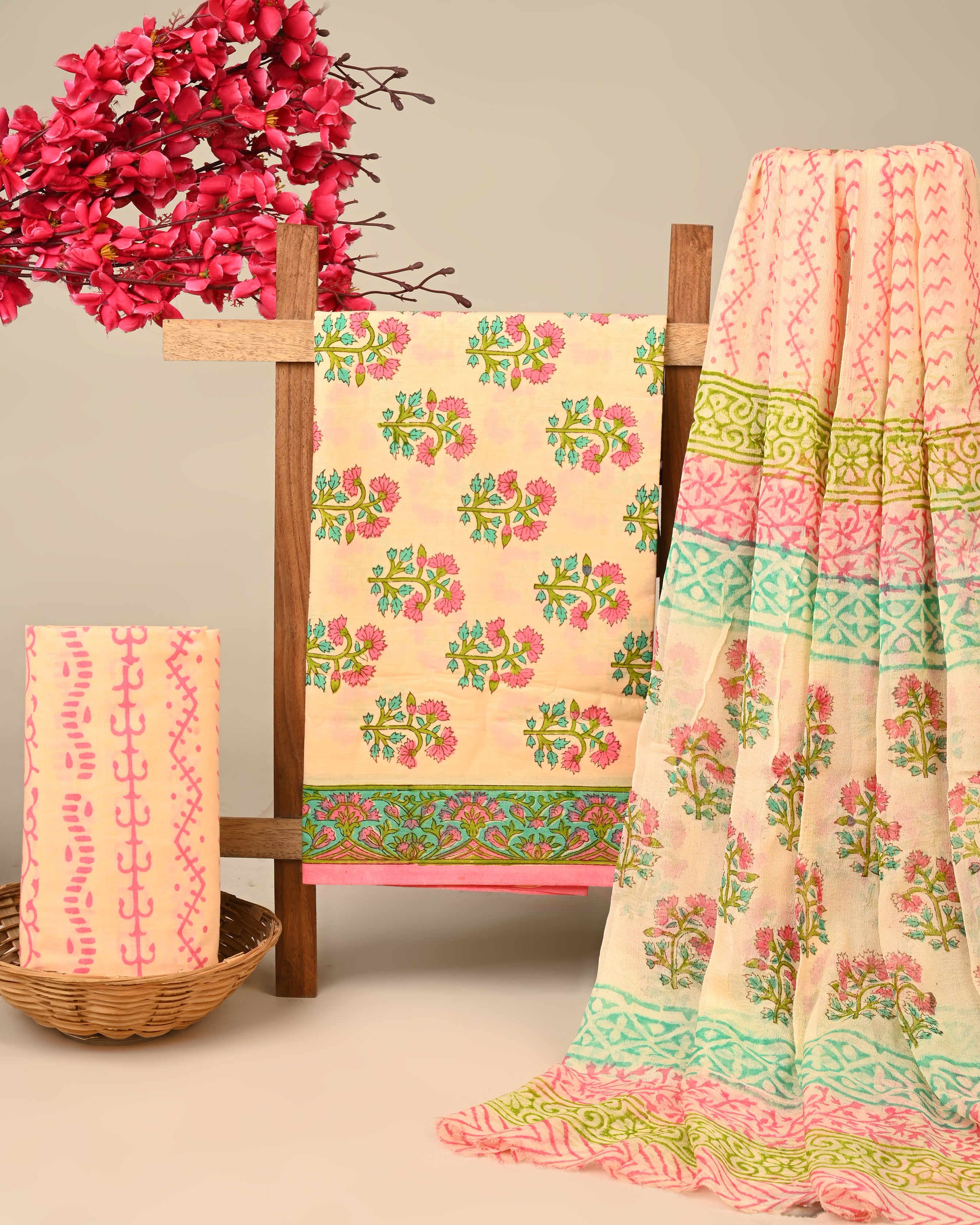 CHIFFON DUPATTA COTTON SUIT