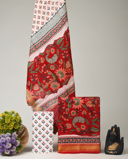 Maheshwari Silk Suit Set