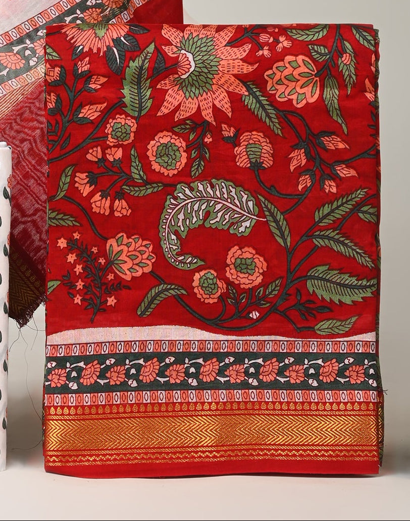 Maheshwari Silk Suit Set