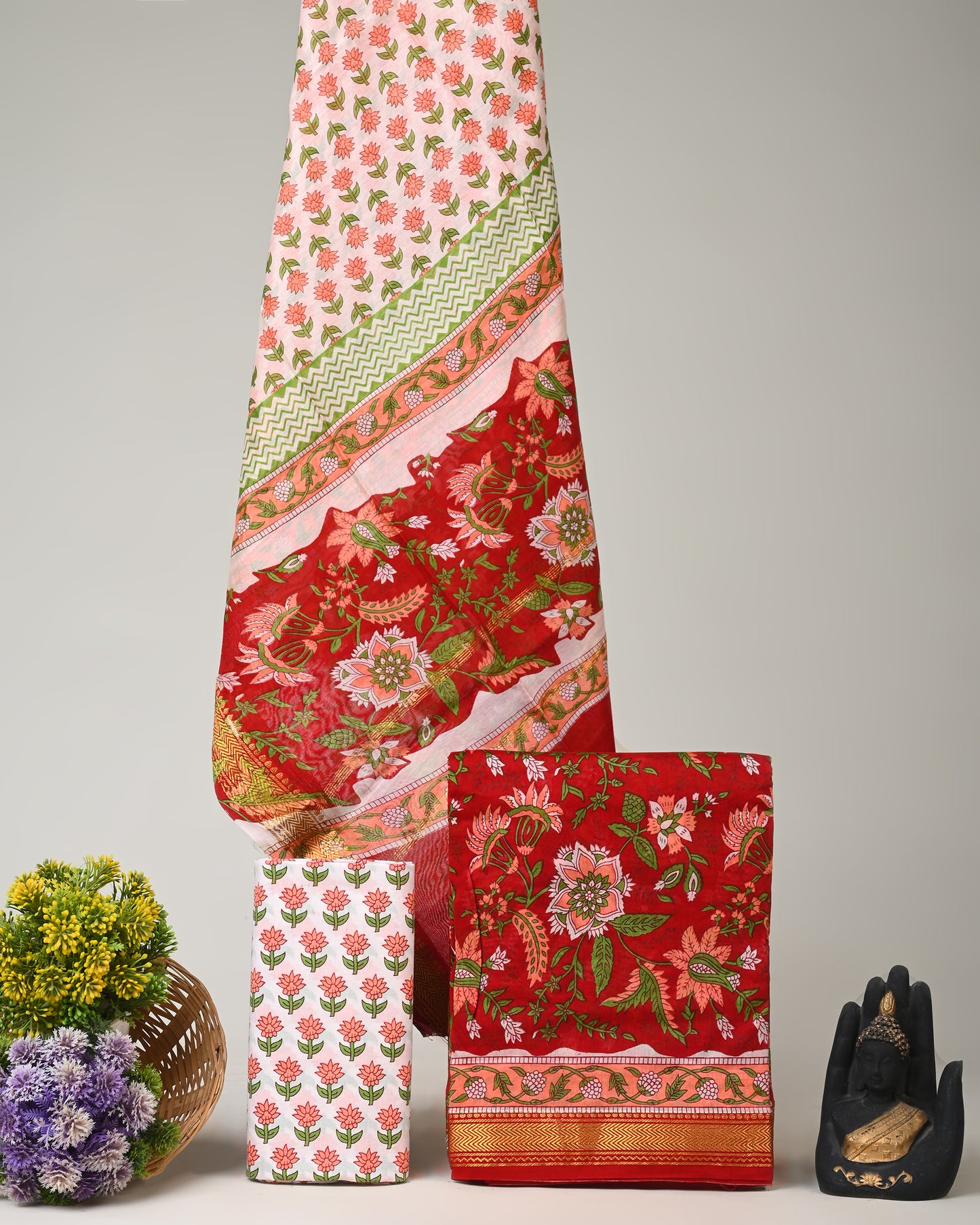 Maheshwari Silk Suit Set