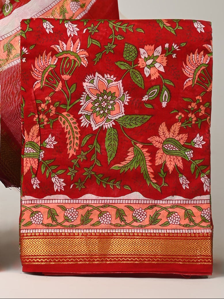 Maheshwari Silk Suit Set