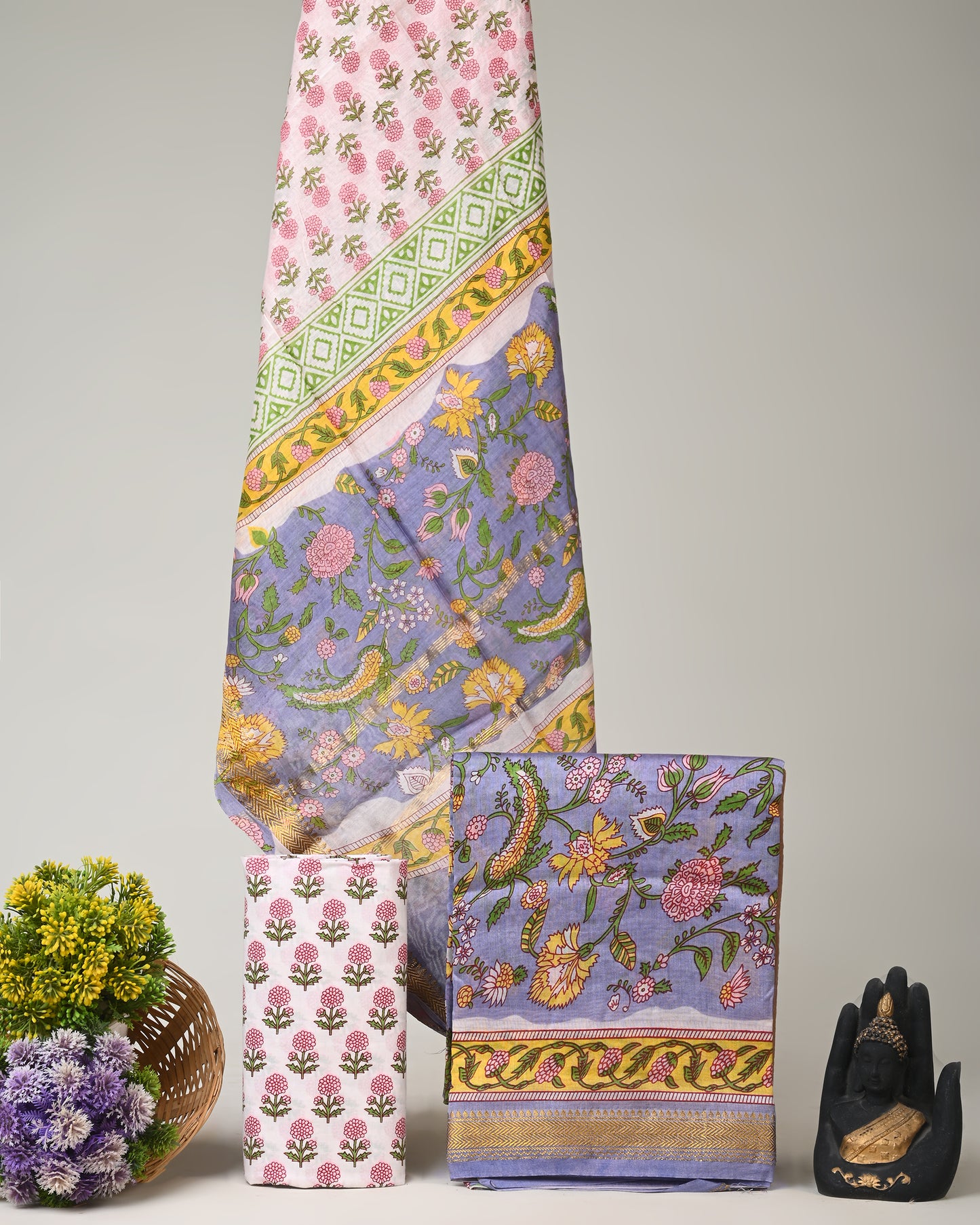 Maheshwari Silk Suit Set