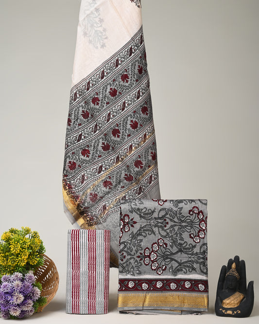 Maheshwari Silk Suit Set