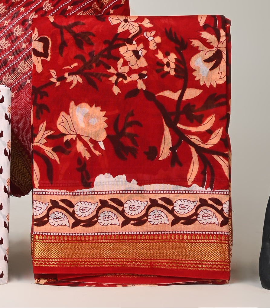 Maheshwari Silk Suit Set