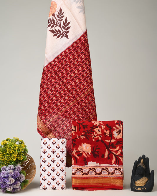 Maheshwari Silk Suit Set