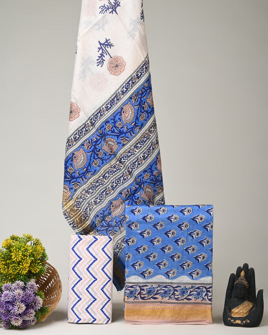 Maheshwari Silk Suit Set