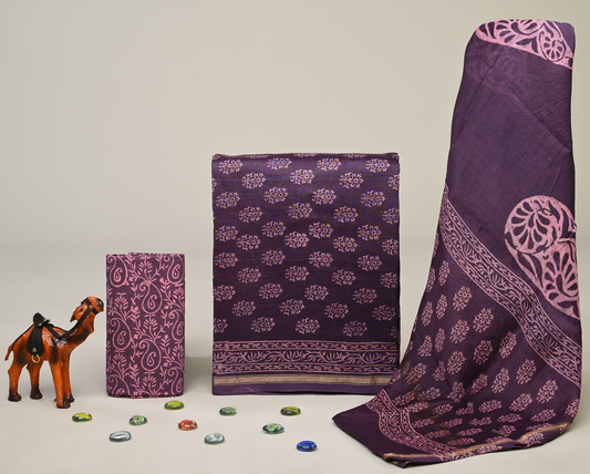 Chanderi Silk Suit Set