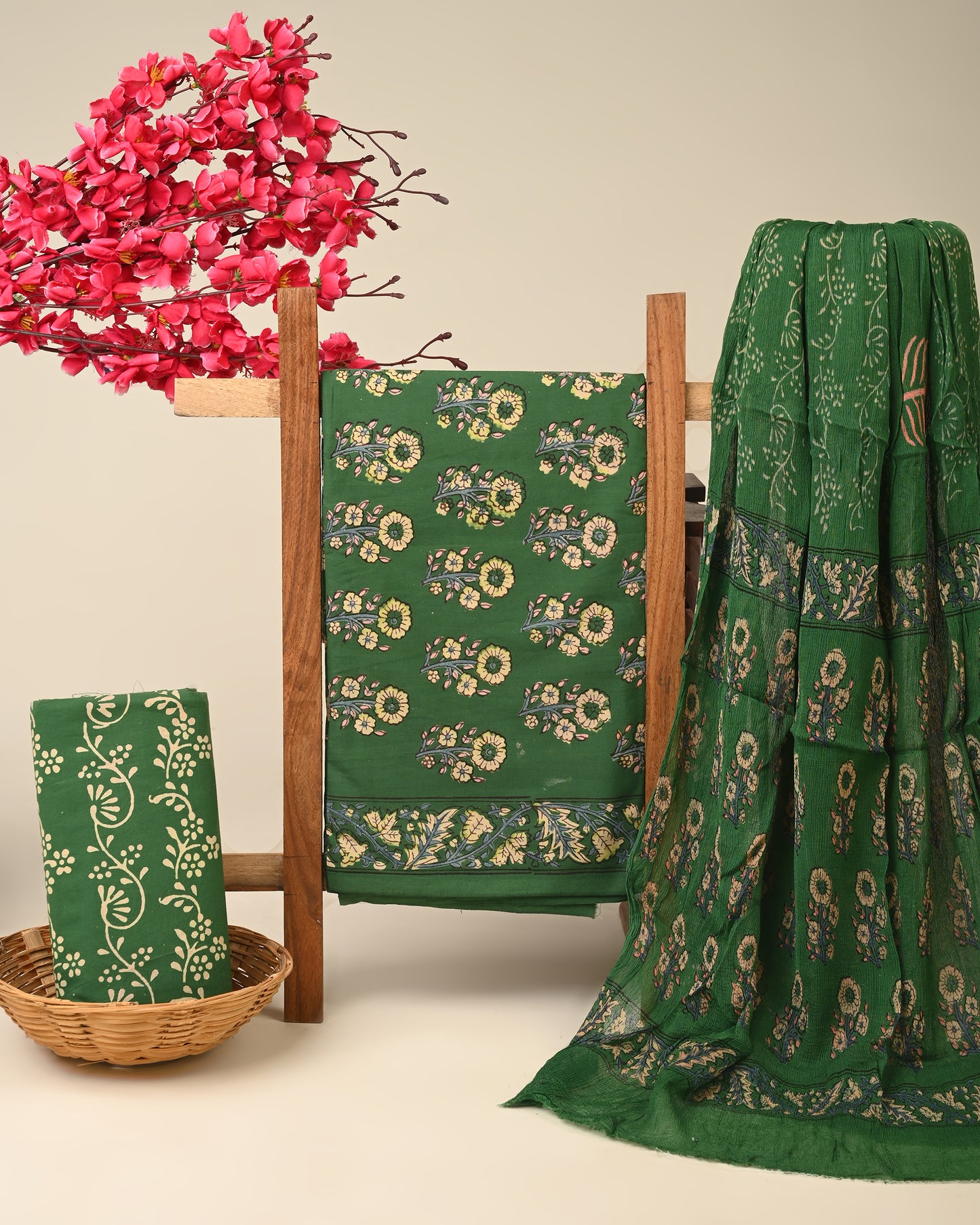 CHIFFON DUPATTA COTTON SUIT