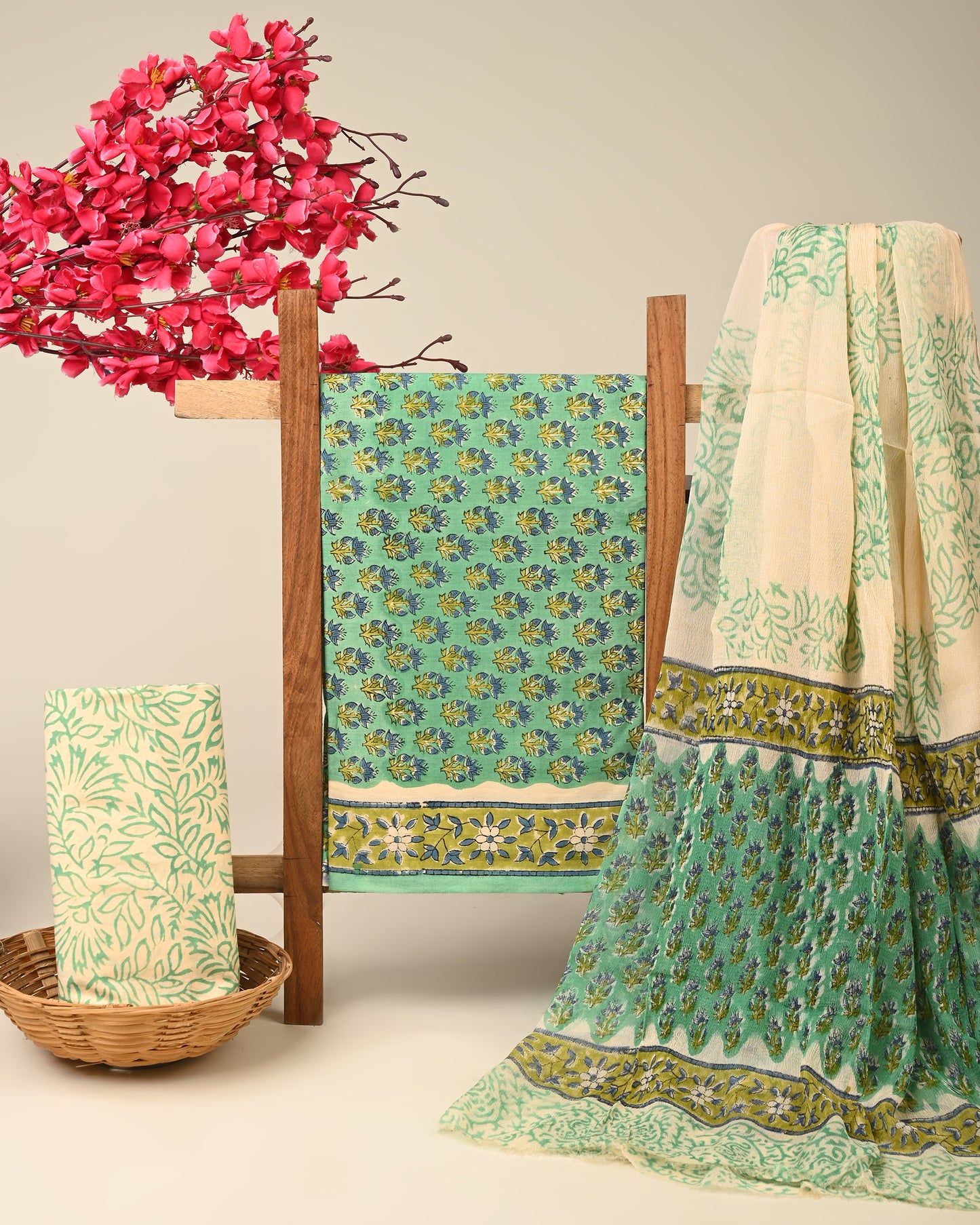 CHIFFON DUPATTA COTTON SUIT