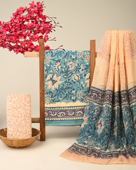 CHIFFON DUPATTA COTTON SUIT
