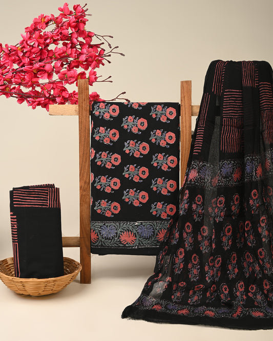 CHIFFON DUPATTA COTTON SUIT