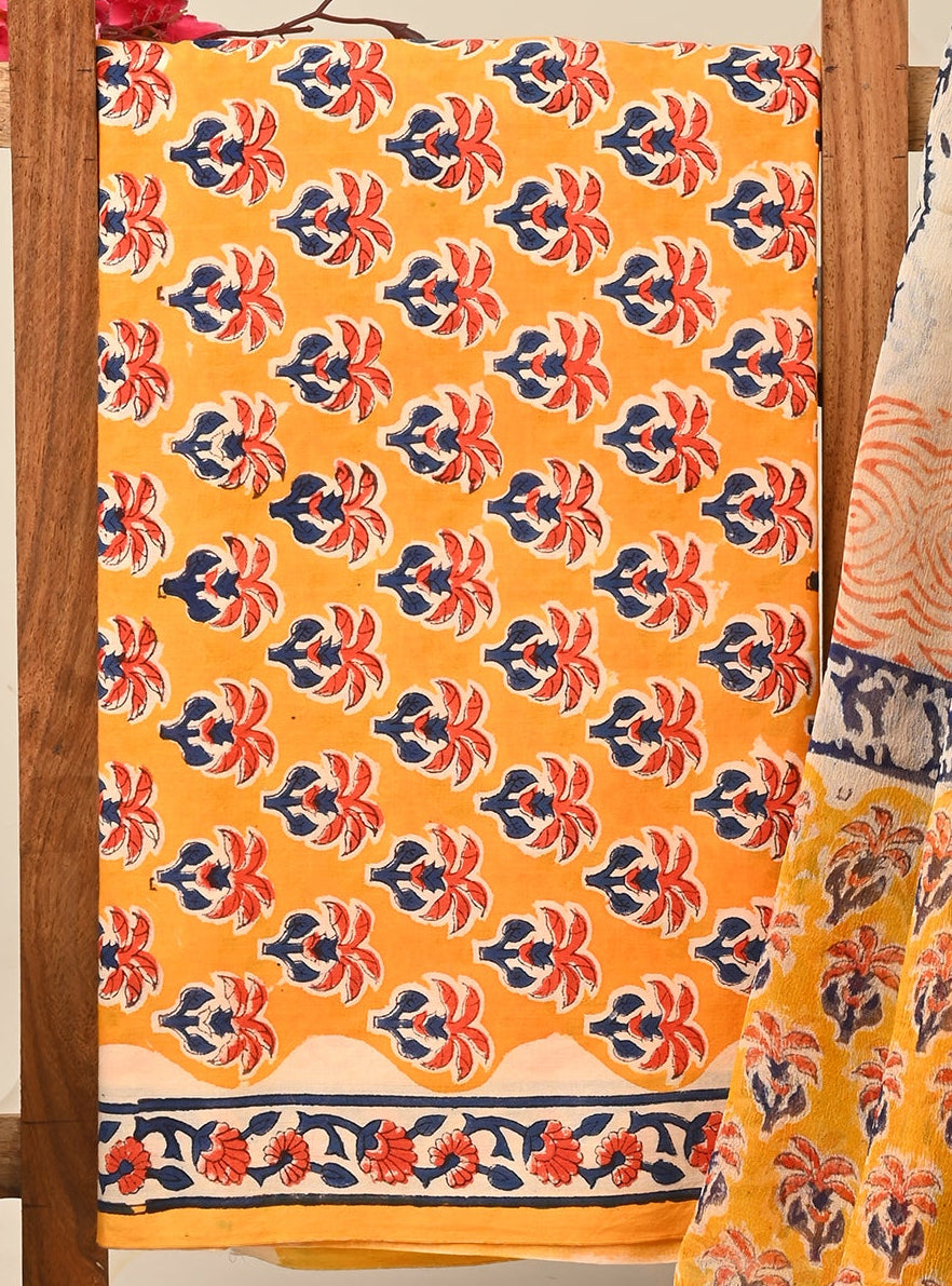 CHIFFON DUPATTA COTTON SUIT