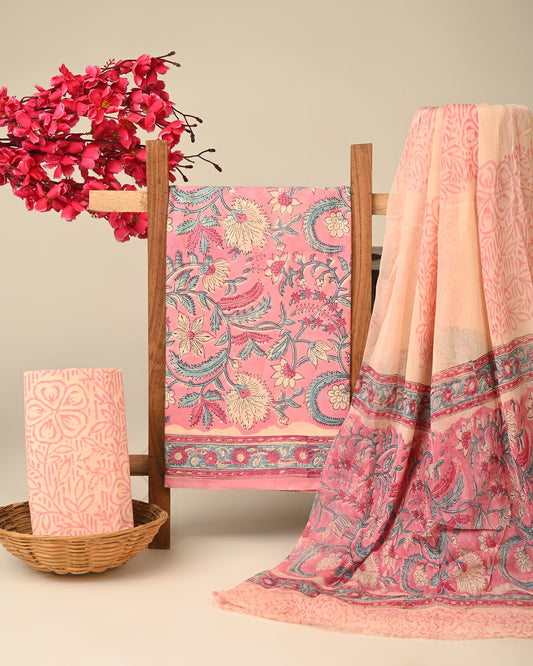 CHIFFON DUPATTA COTTON SUIT