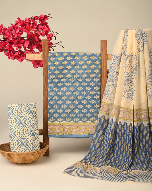 CHIFFON DUPATTA COTTON SUIT