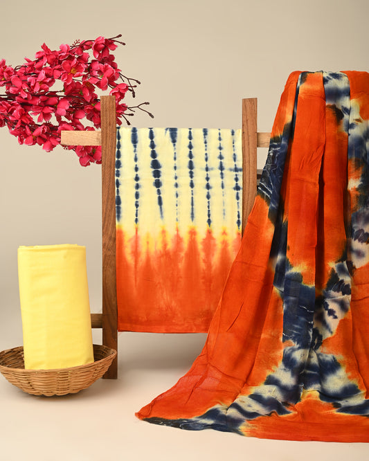 CHIFFON DUPATTA COTTON SUIT