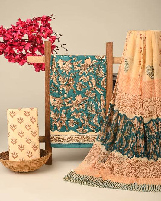 CHIFFON DUPATTA COTTON SUIT