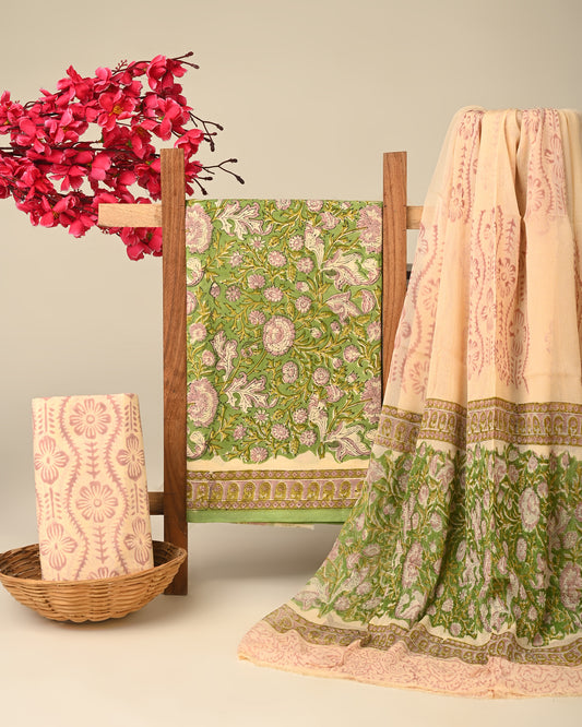 CHIFFON DUPATTA COTTON SUIT