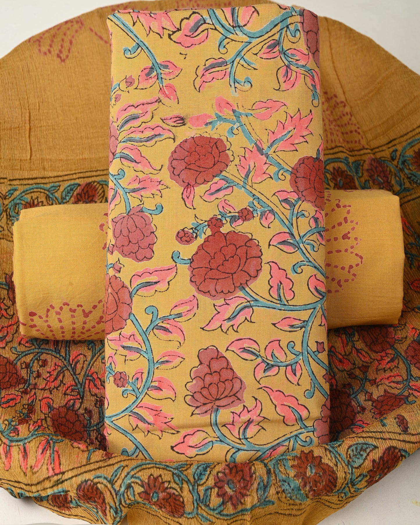 CHIFFON DUPATTA COTTON SUIT