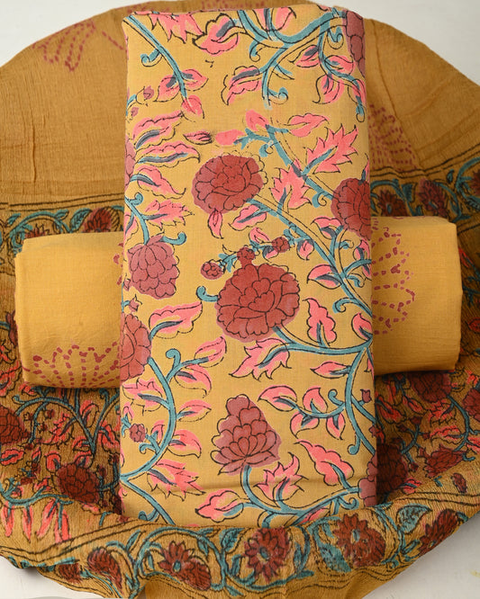 CHIFFON DUPATTA COTTON SUIT