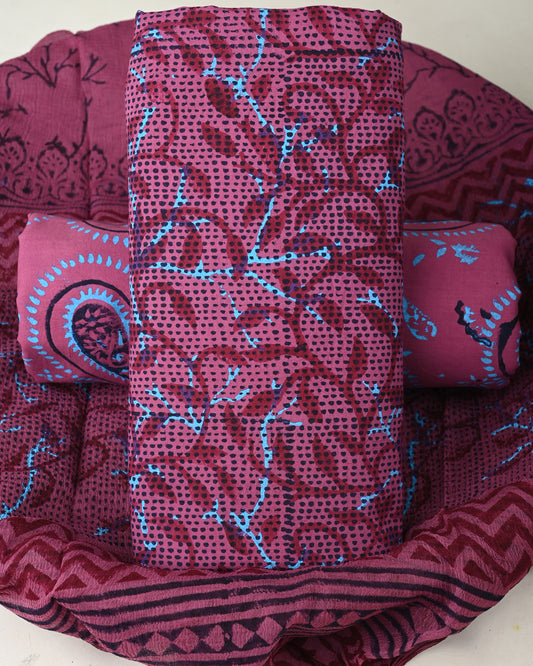 CHIFFON DUPATTA COTTON SUIT