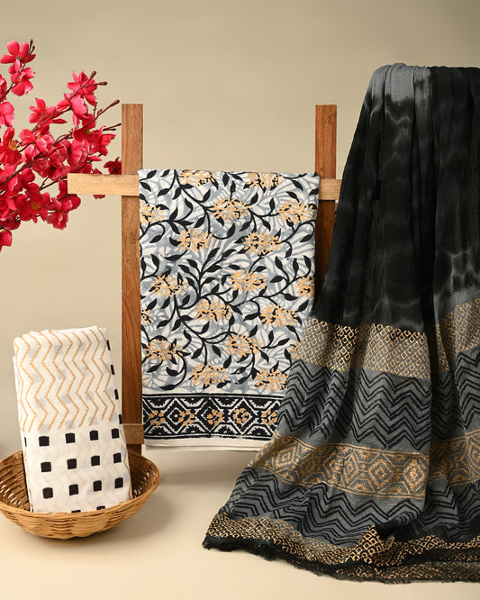 CHIFFON DUPATTA COTTON SUIT