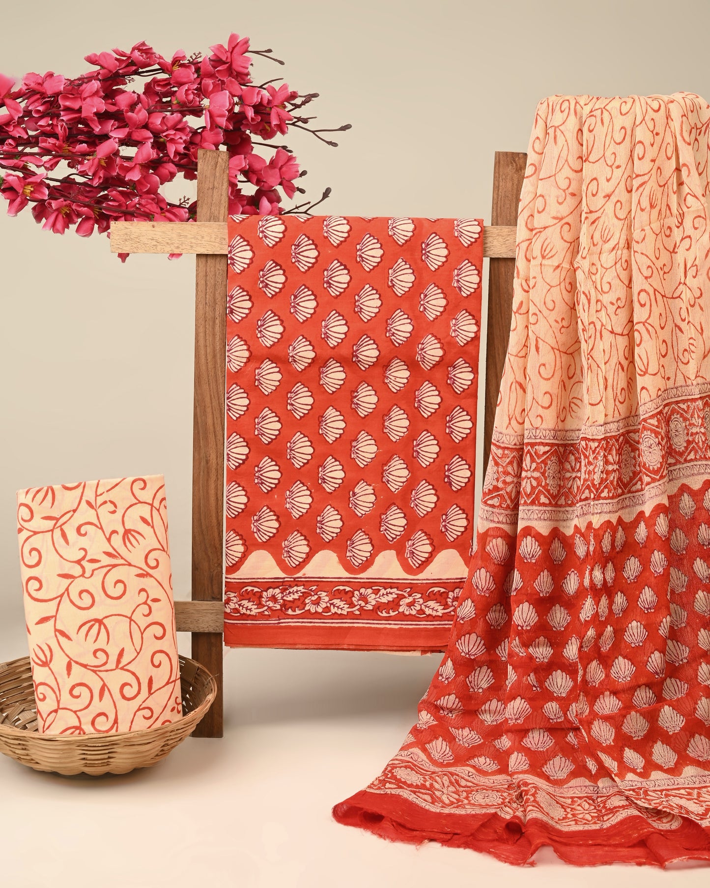 CHIFFON DUPATTA COTTON SUIT