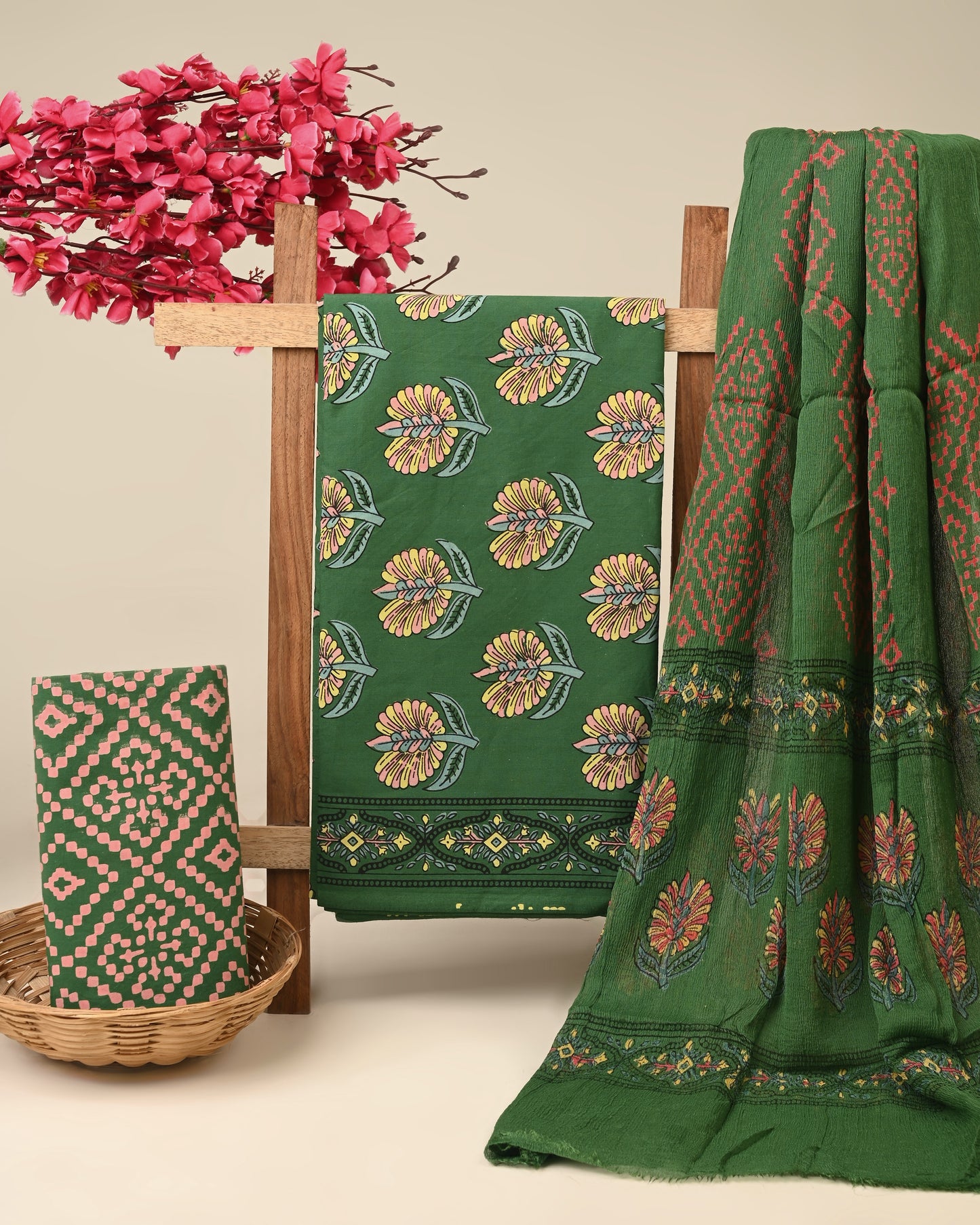 CHIFFON DUPATTA COTTON SUIT