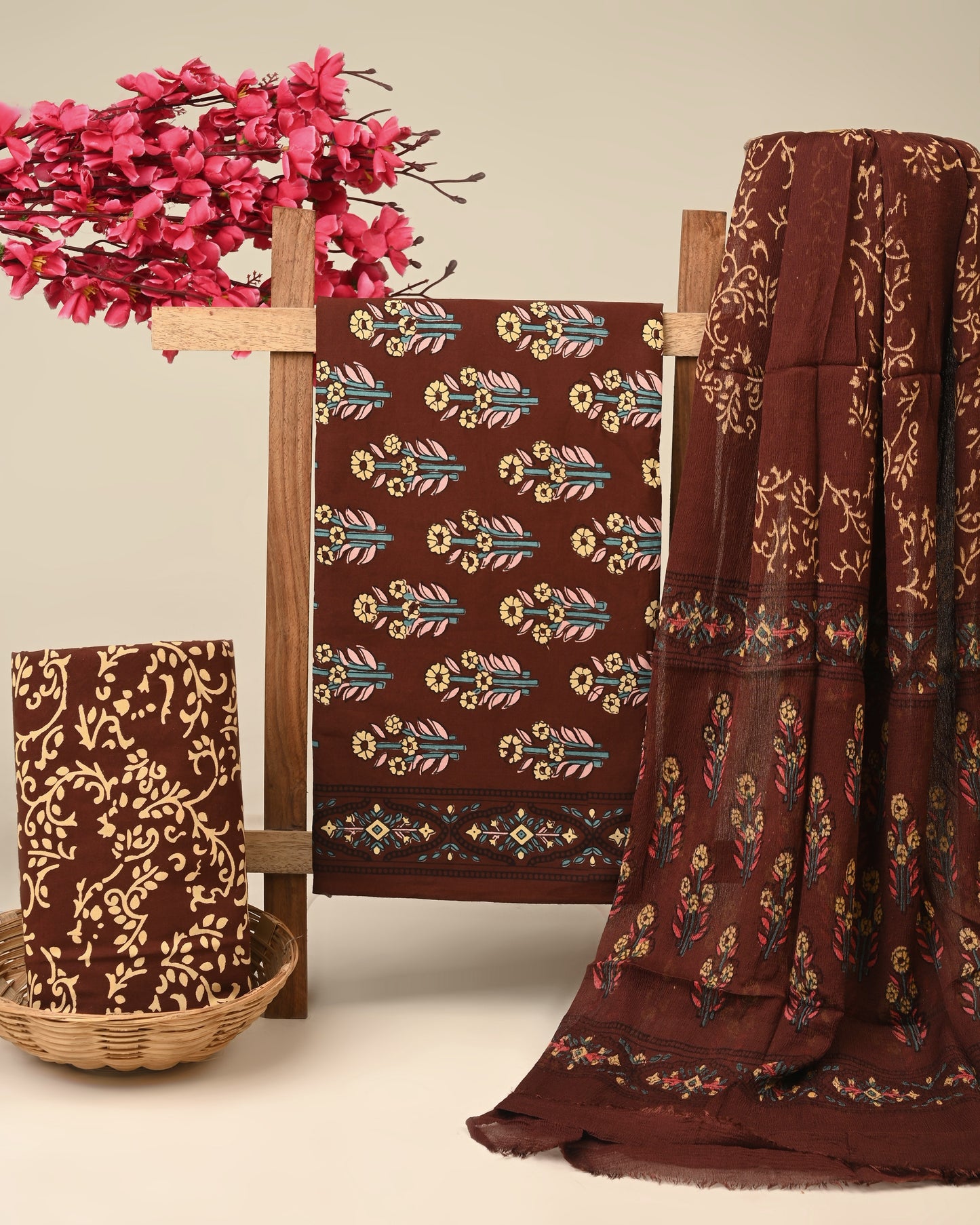 CHIFFON DUPATTA COTTON SUIT
