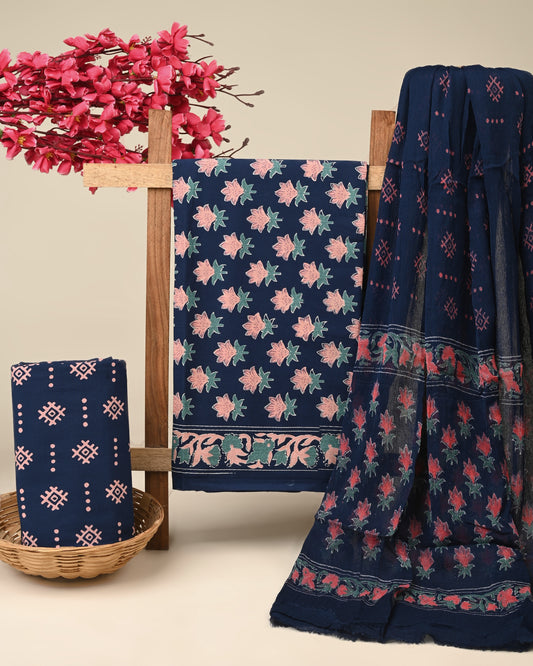CHIFFON DUPATTA COTTON SUIT