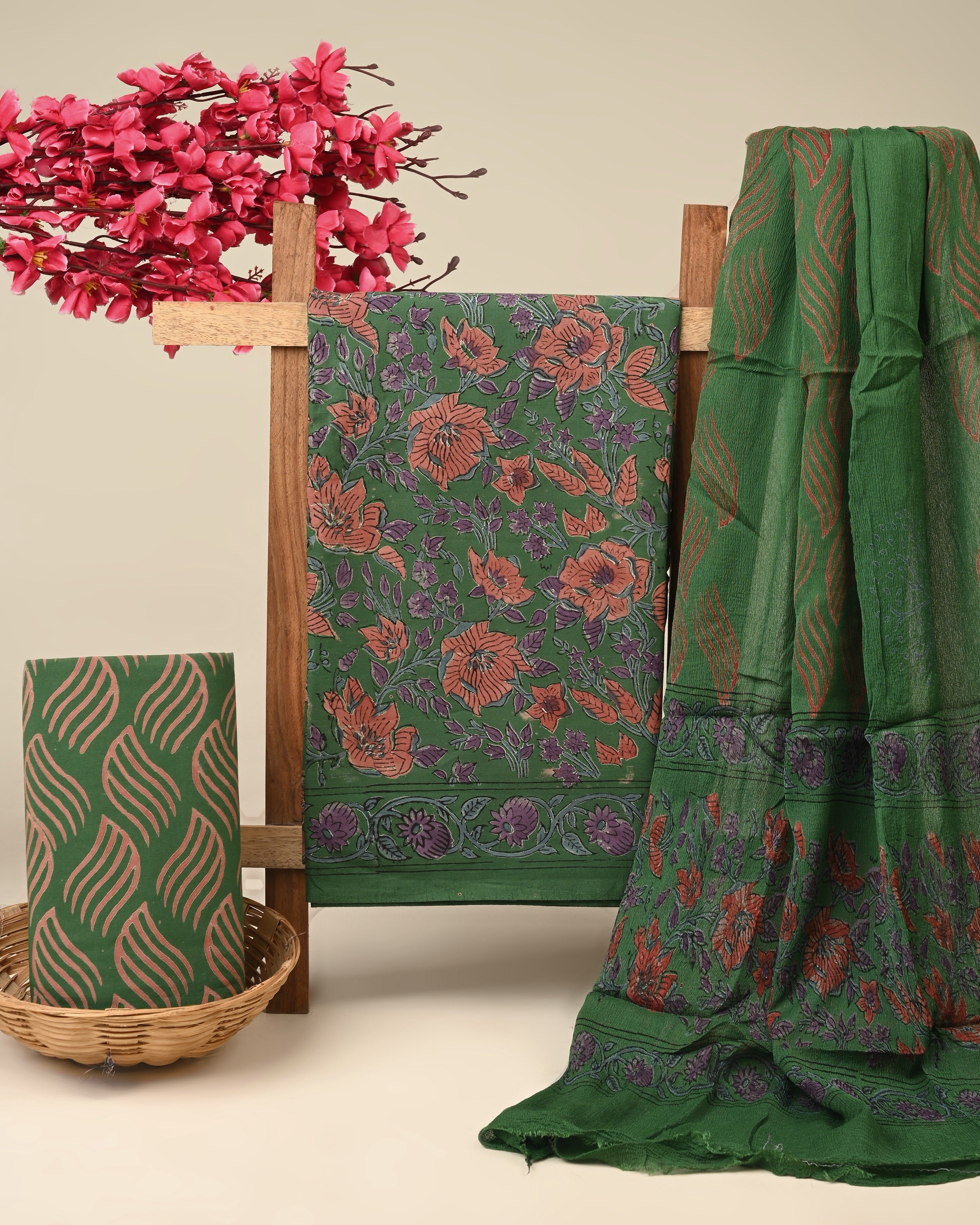 CHIFFON DUPATTA COTTON SUIT