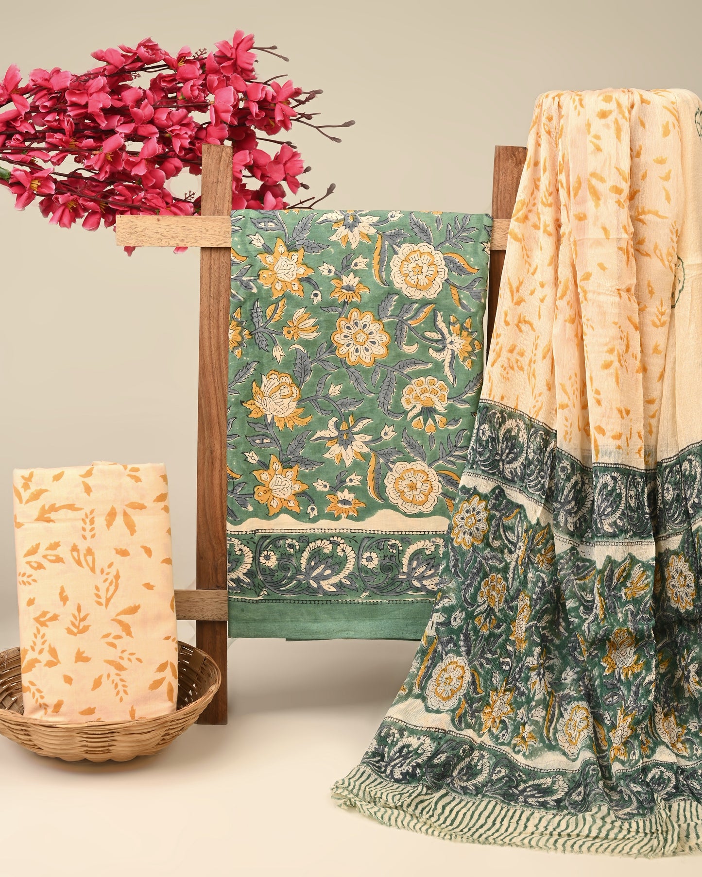 CHIFFON DUPATTA COTTON SUIT