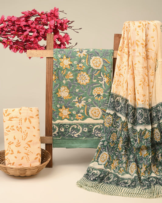 CHIFFON DUPATTA COTTON SUIT