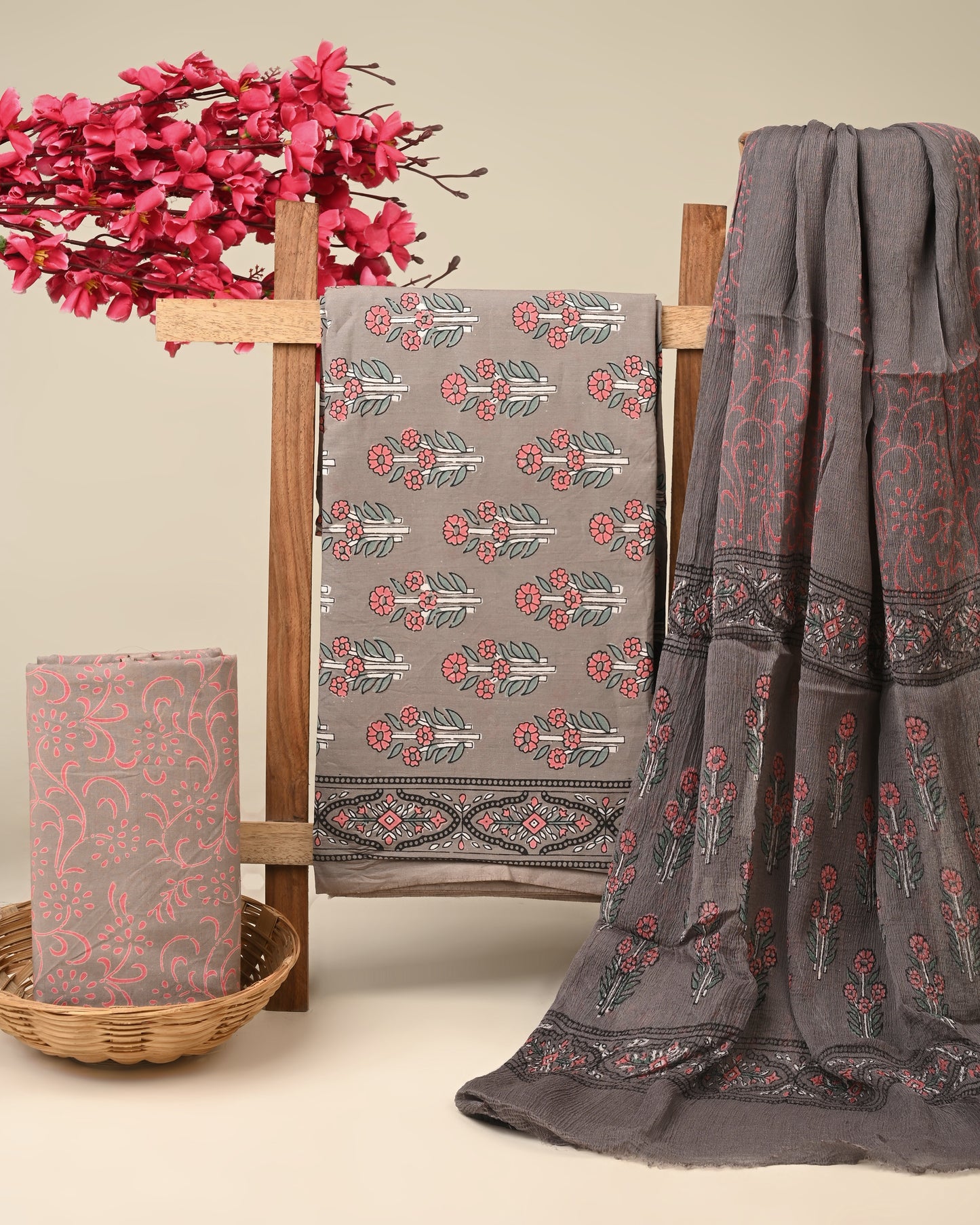 CHIFFON DUPATTA COTTON SUIT