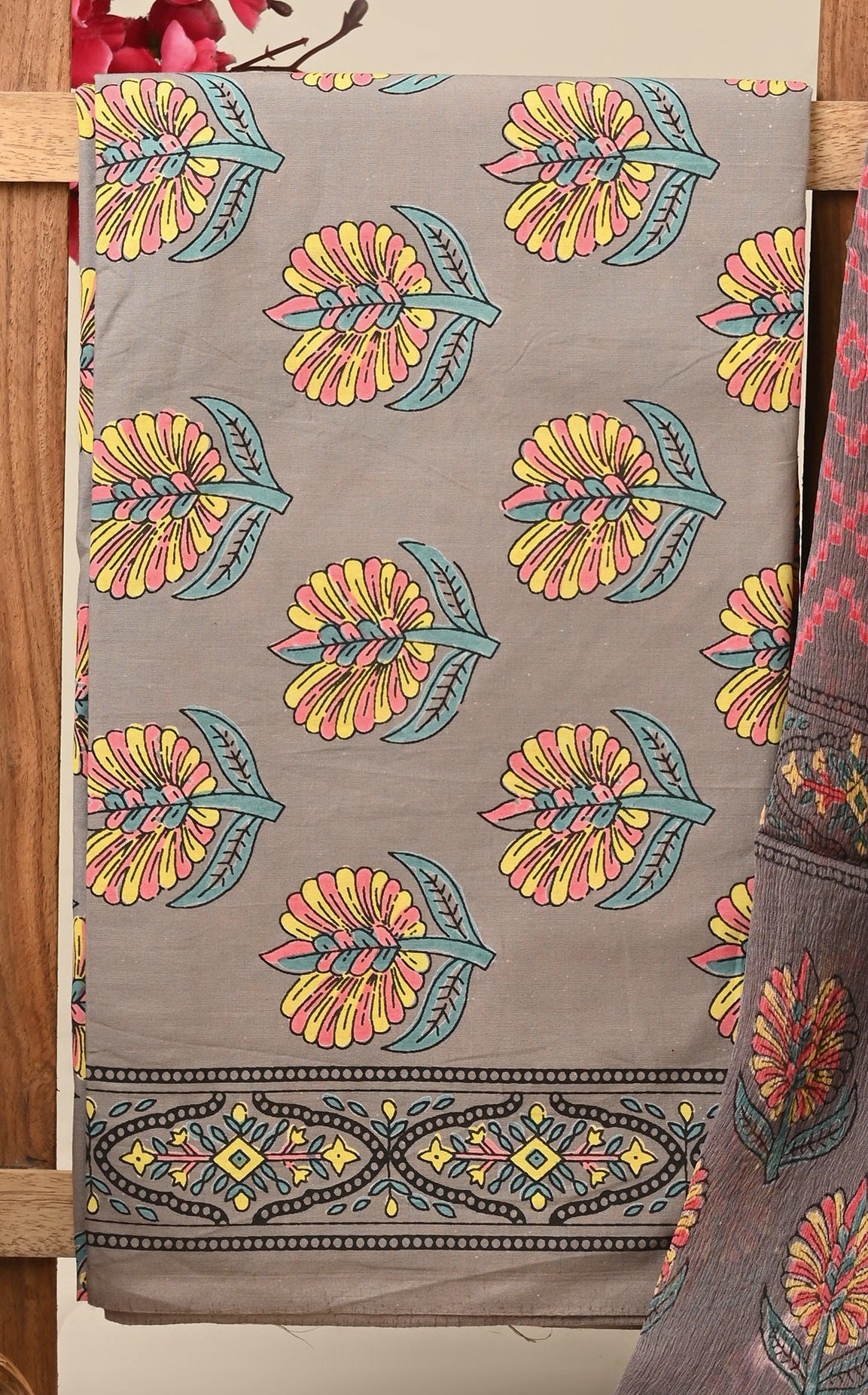 CHIFFON DUPATTA COTTON SUIT