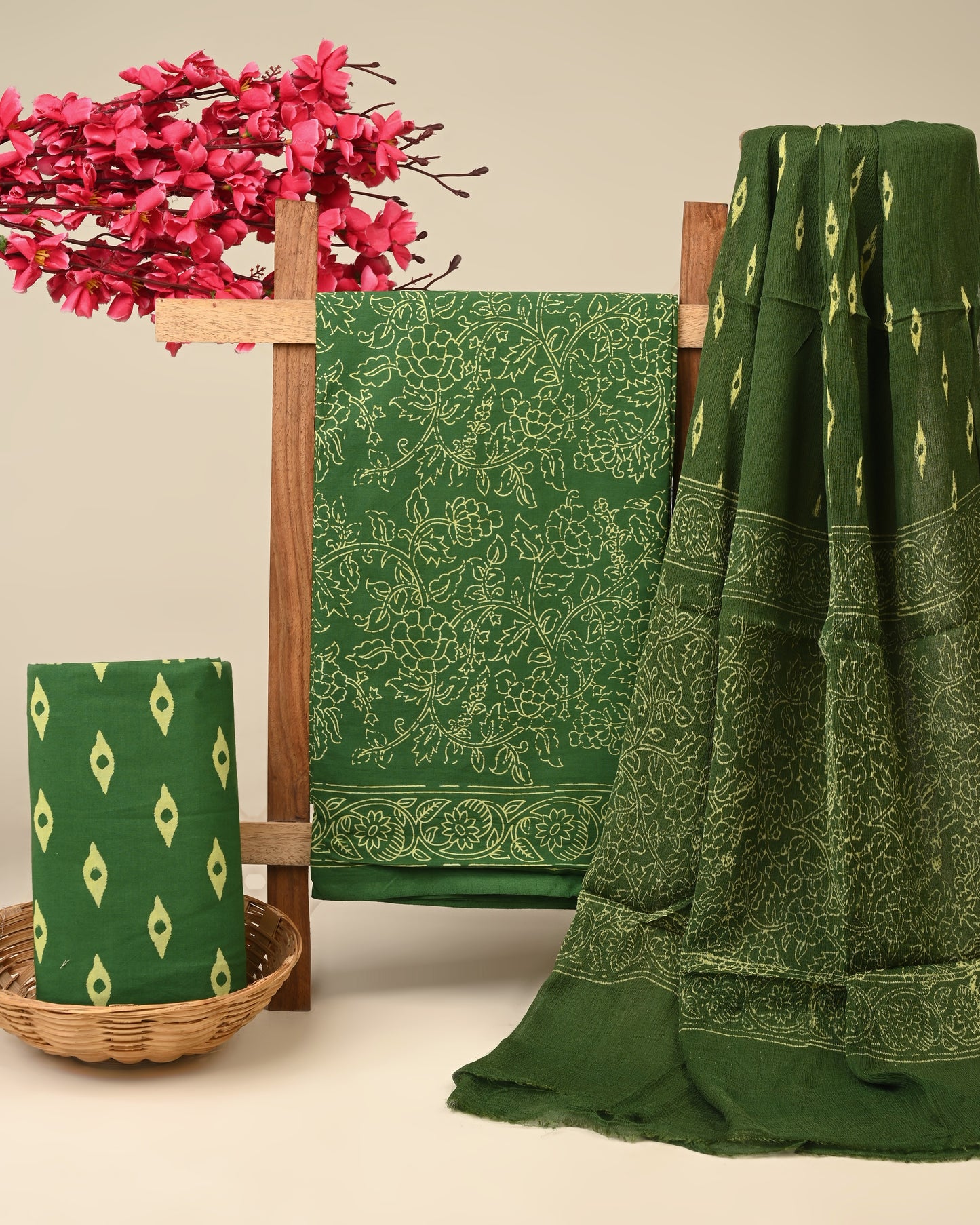 CHIFFON DUPATTA COTTON SUIT