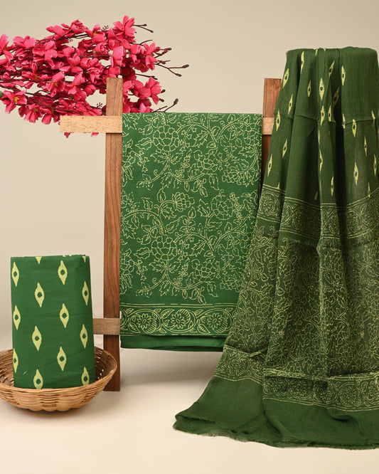 CHIFFON DUPATTA COTTON SUIT