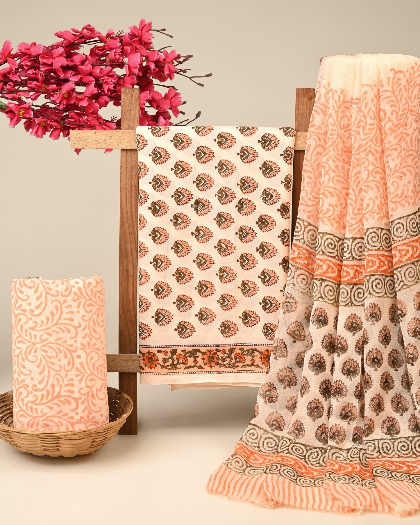 CHIFFON DUPATTA COTTON SUIT