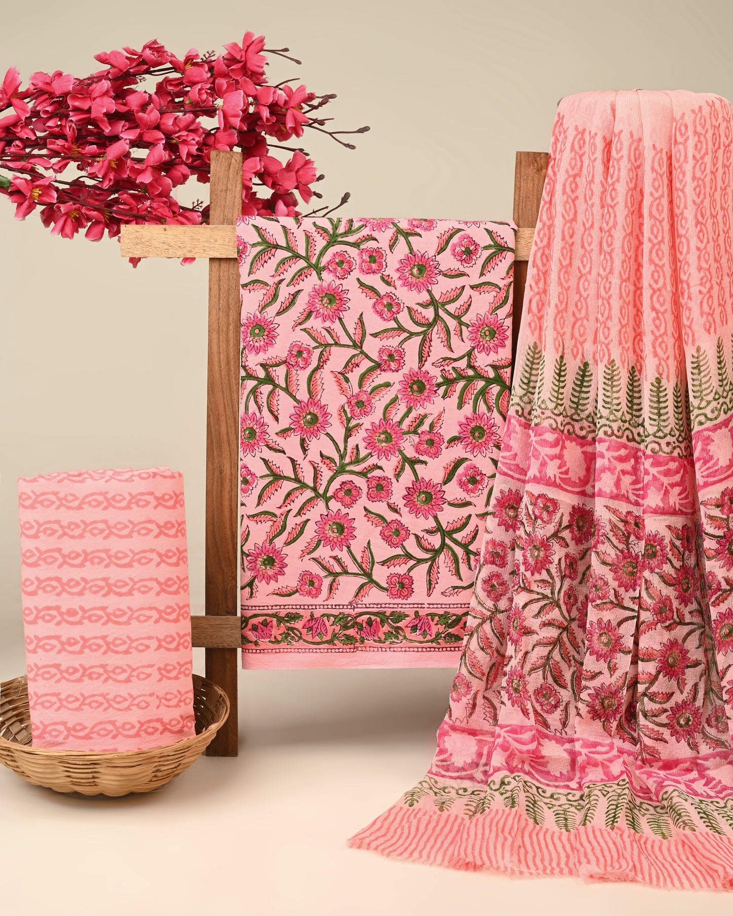 CHIFFON DUPATTA COTTON SUIT